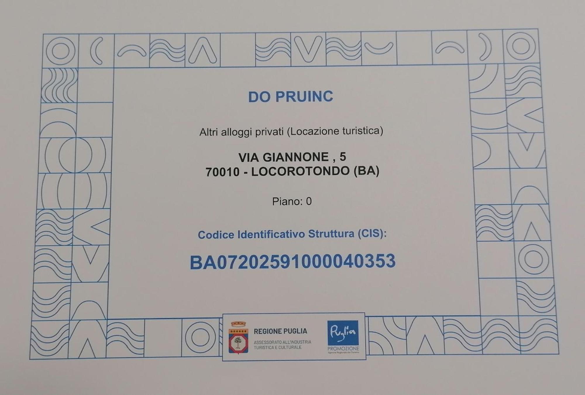 Vila Do Pruinc Locorotondo Exteriér fotografie